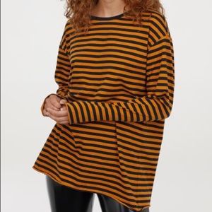 Oversized Striped Jersey Top